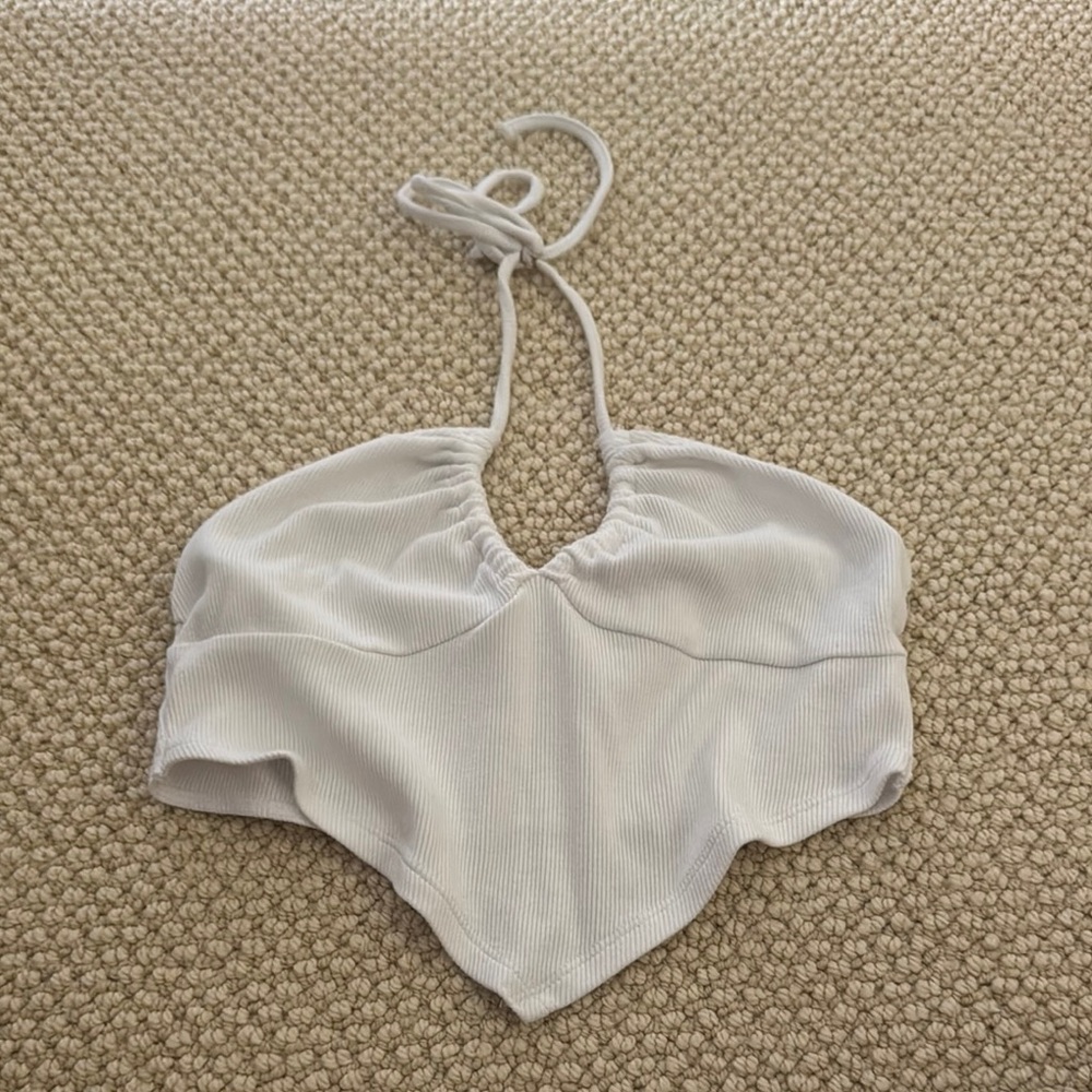 garage white halter top